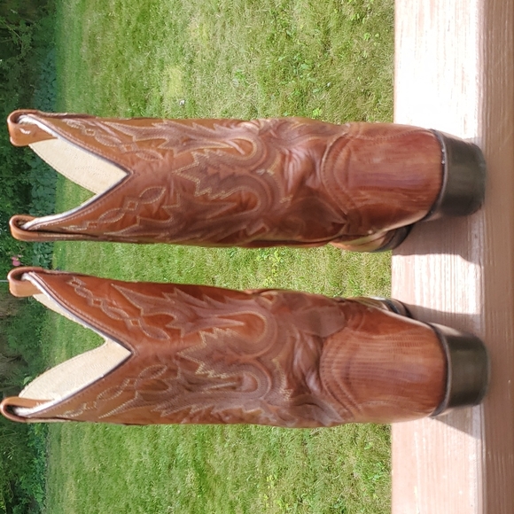 Vintage Dan Post Teju Lizard and Leather Size 7.5 - Picture 2 of 12